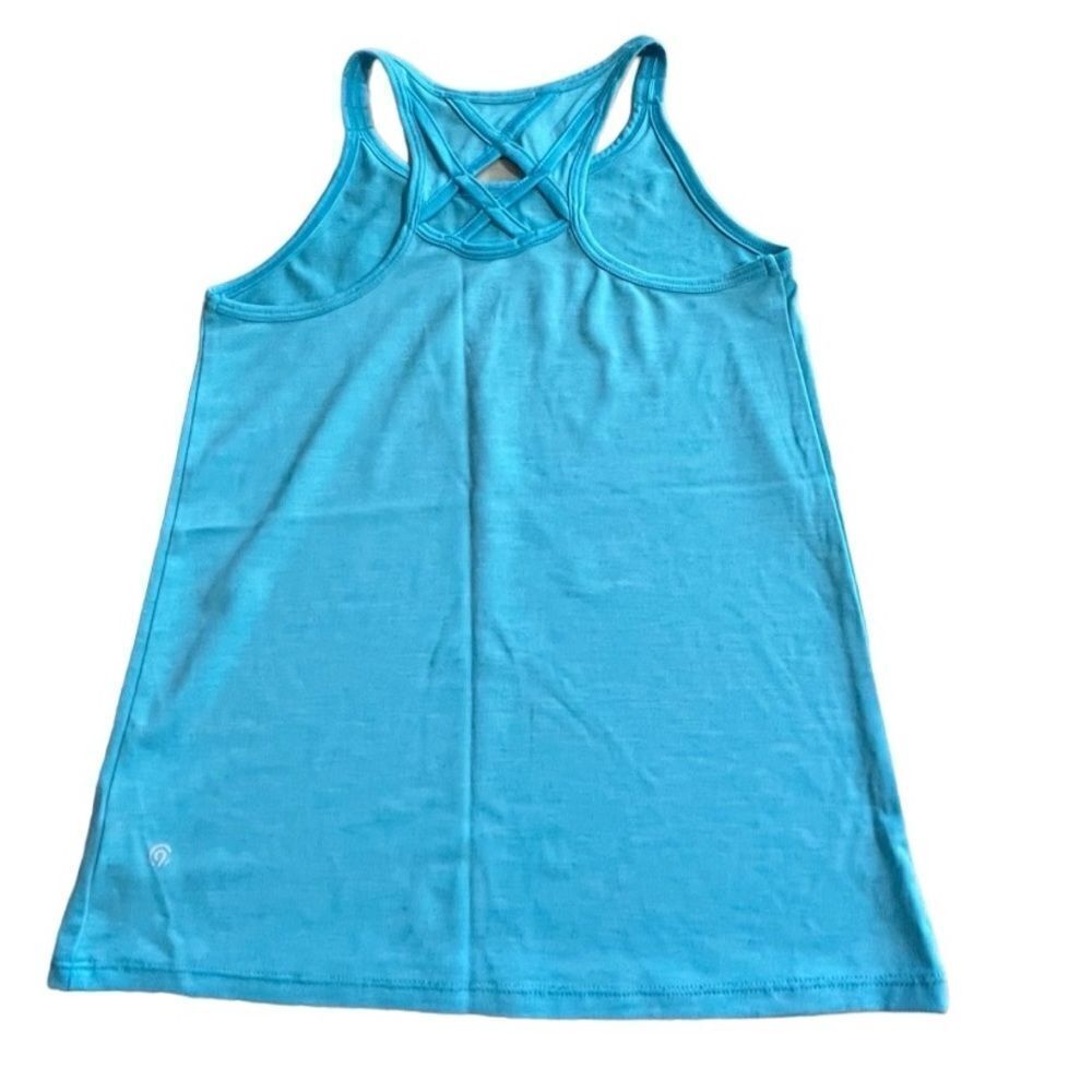🌴 C9 by Champion DriFit Lattice Back Tank Girls L(10-12) Turquoise Blue